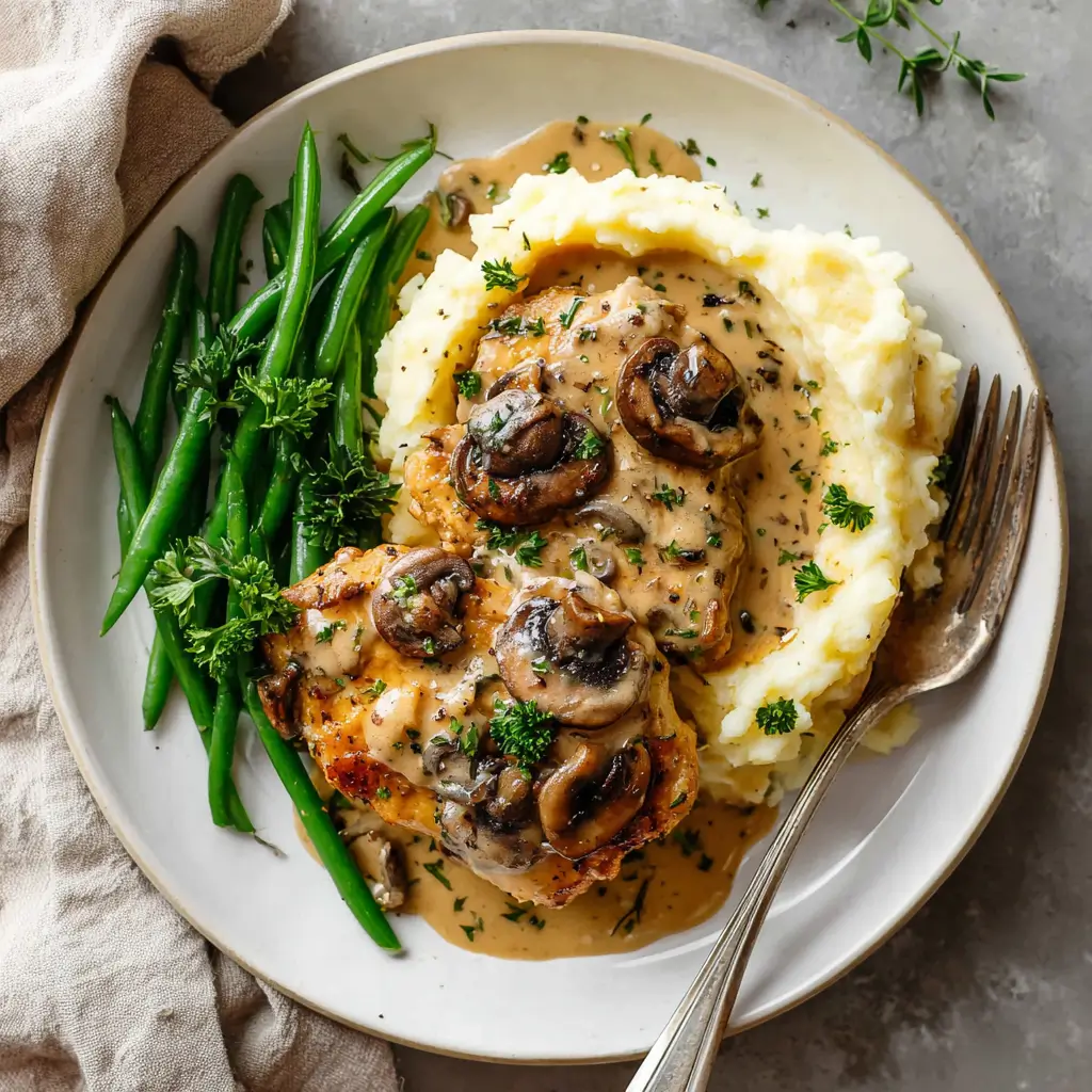 lated slow cooker chicken marsala with mashed potatoes