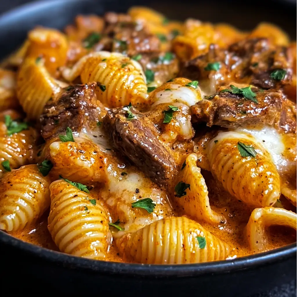 Creamy Paprika Steak Shells in the Crockpot Recipe That Everyone Loves