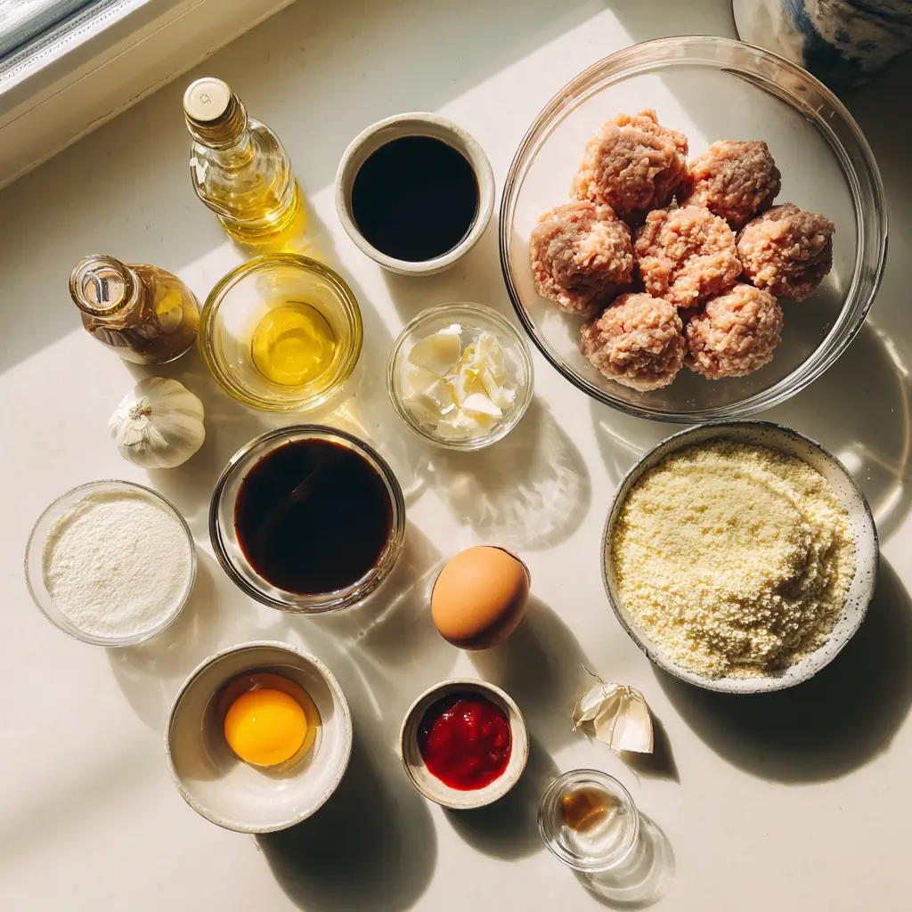 Ingredients for Honey Garlic Turkey Meatballs