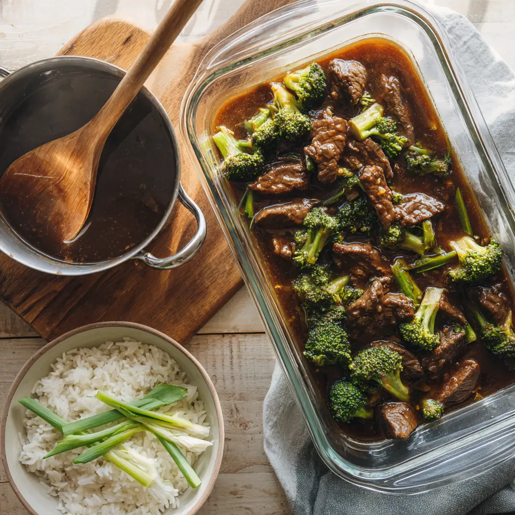 storing and reheating slow cooker beef and broccoli leftovers